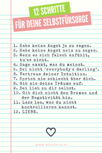 12 Schritte für deine Selbstsorge zu mehr Freiheit